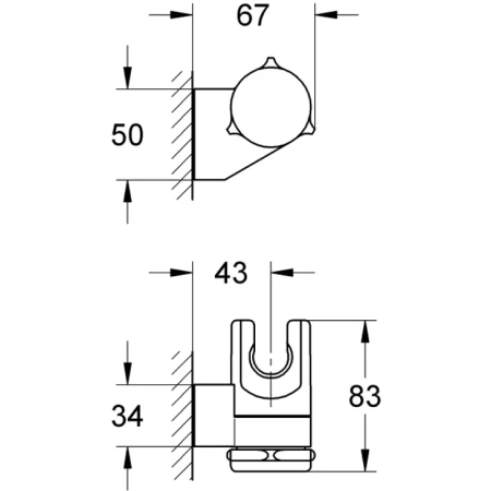 держатель для душа grohe relexa plus 28623000