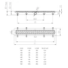 душевой лоток mch-veconi square black 950 мм v950sb