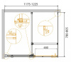 душевой уголок 122,5x80,5 cezares stream-ah-1-120/80-c-cr профиль хром, стекло прозрачное