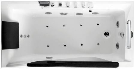 акриловая ванна gemy g9055 o r гидромассажная, 181х92 см, правосторонняя, цвет белый
