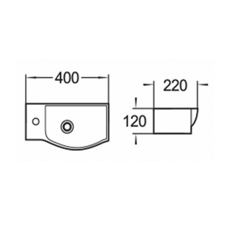 раковина подвесная comforty 40 r 7947ar 00004150353, цвет белый