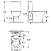 чаша напольного безободкового унитаза grohe bau ceramic 39349000