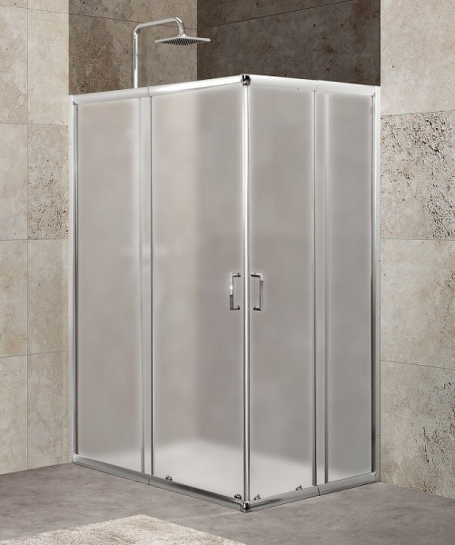 душевой уголок belbagno unique 115х90 unique-ah-2-100/115-75/90-p-cr профиль хром стекло рифленое