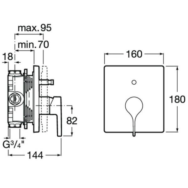 смеситель для ванны roca insignia 5a0b3acn0