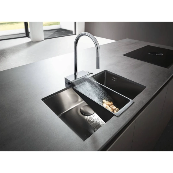 смеситель для кухни hansgrohe aquno select m81 73831800, сталь