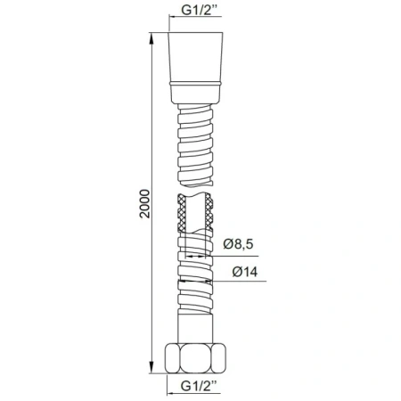 шланг для душа iddis a50211 2.0 200 см