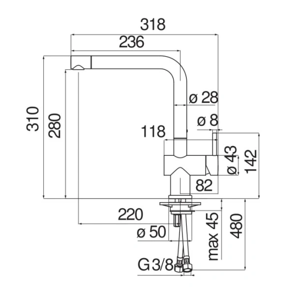 смеситель для кухни nobili live lv00113bm velvet black