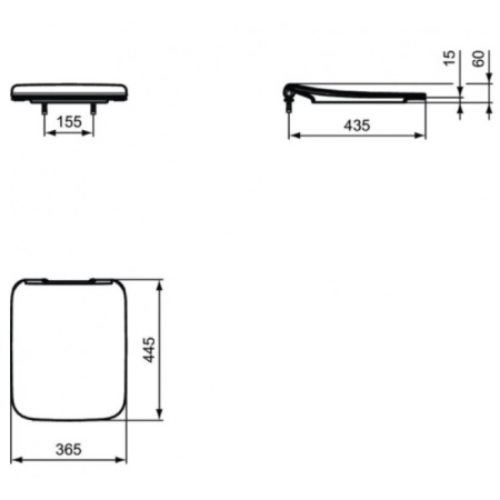 сиденье для унитаза ideal standard strada ii t360101