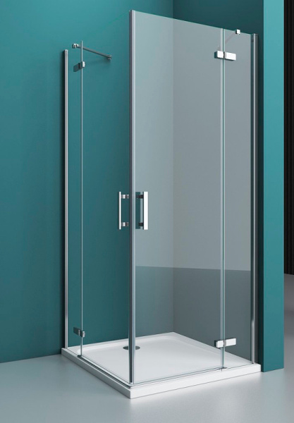 душевой уголок belbagno kraft 120х80 kraft-ah-22-120/80-c-cr-r профиль хром стекло прозрачное