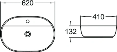 раковина 62x41 см santiline sl-1082