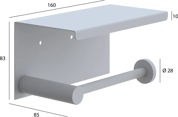 Держатель туалетной бумаги Boheme Uno 10971-G gold с полкой для телефона