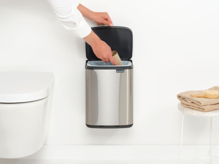 мусорное ведро brabantia bo 222962 7 л, матовая сталь