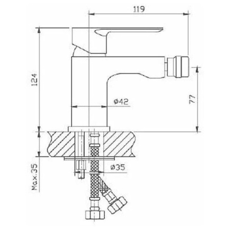 смеситель для биде haiba hb50505-8 цвет белый