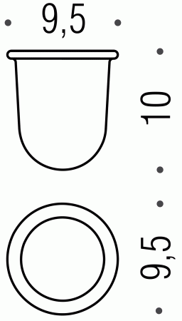 стакан для зубных щеток colombo design luna b0152, запасная часть