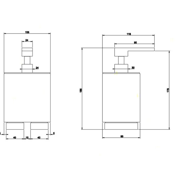 Дозатор для жидкого мыла Gessi Rettangolo 20838#031