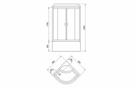 душевая кабина royal bath ck 90x90 rb90ck5-wt без гидромассажа