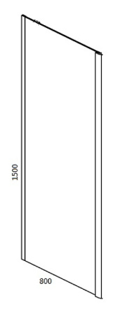 душевая стенка rgw z-050-4 b 80 352205408-14 профиль черный стекло прозрачное