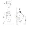 писсуар catalano comfort 0932640022 / 1or64ns rimless, без отв. под крышку, черный матовый