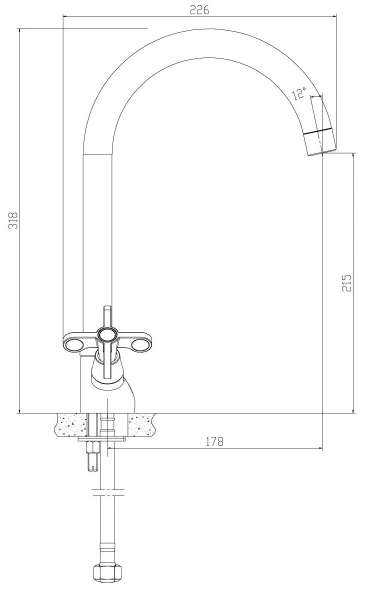 смеситель для кухни rossinka rs42-72