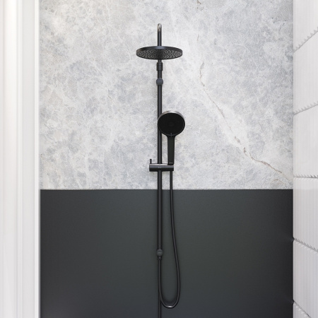 душевая система damixa apollo 947000300 черная матовая