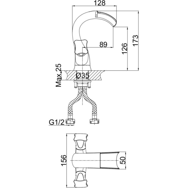 смеситель для раковины d&k grimm hessen da1382801
