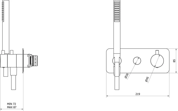 смеситель для ванны с душем ib rubinetterie industria eid613cc_1 chrome