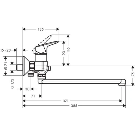 смеситель для ванны hansgrohe logis 71402000