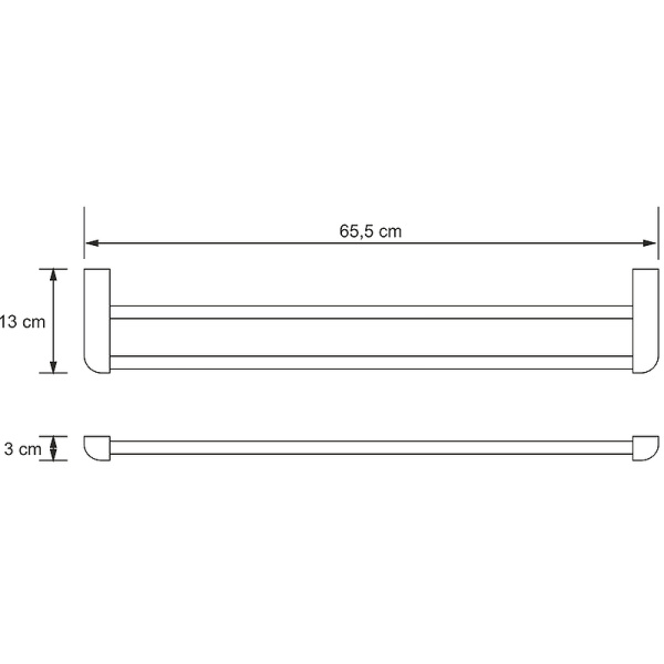 Полотенцедержатель WasserKRAFT Kammel K-8340 двойной, цвет хром