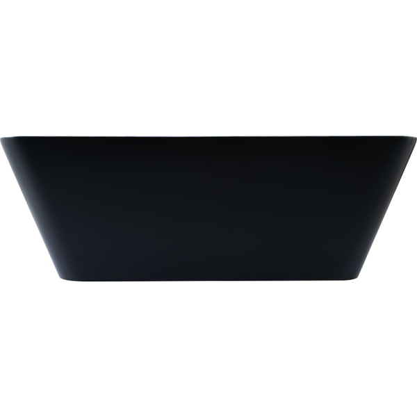 ванна aquanet perfect 13775-mw-mb акриловая, 170х75 см, код 00293081, пристенная, белый матовый/ черный матовый