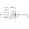 излив для раковины gessi rettangolo xl 26208#031