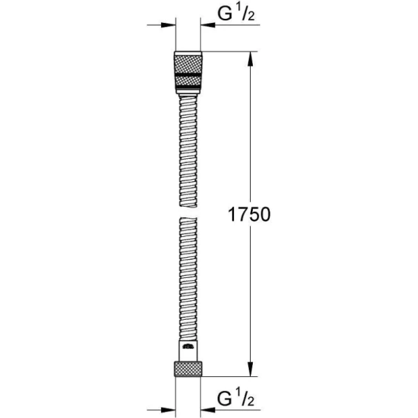 душевой шланг 175 см grohe movario 28025000