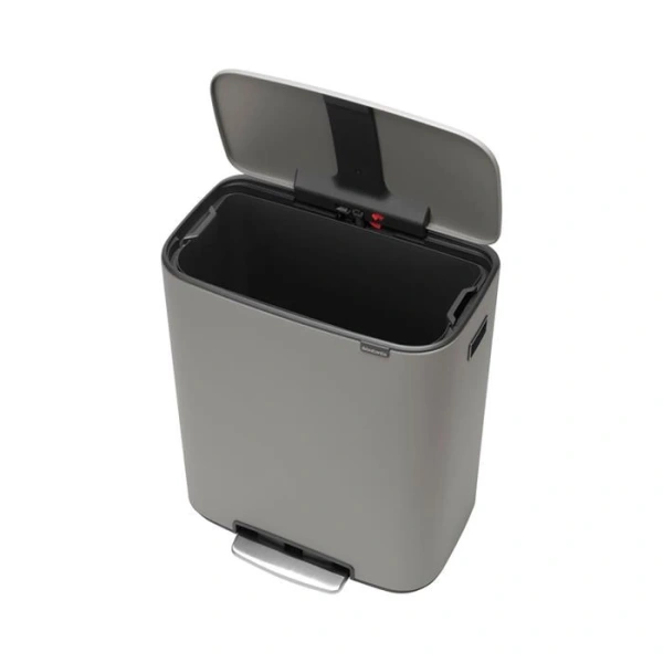 Мусорное ведро Brabantia Bo Pedal Bin 211348 60 л, серое