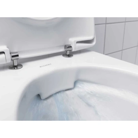 унитаз подвесной geberit icon 500.784.01.1 безободковый, с крышкой сидением микролифт, цвет белый