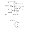 смеситель для раковины без донного клапана grohe bauloop new 23764001