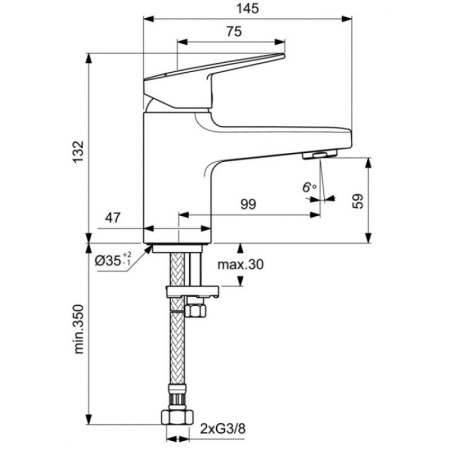 смеситель для раковины ideal standard ceraplan bd200aa