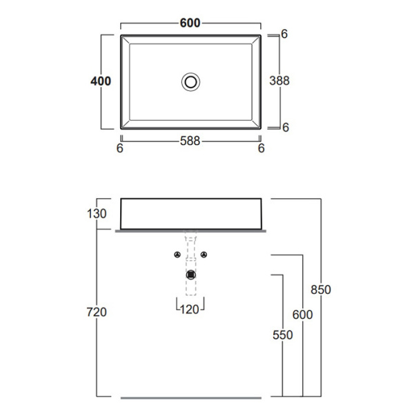раковина накладная 60 см.simas agile ag60 moka matt, цвет: moka matt