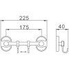вешалка для полотенец haiba hb1915-2 цвет хром