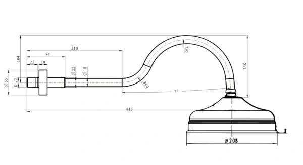 верхний душ boheme imperiale 414 золото