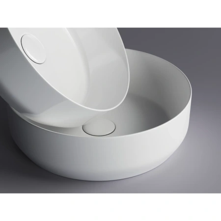 раковина ceramicanova element cn6022 накладная, ø39 см, белая