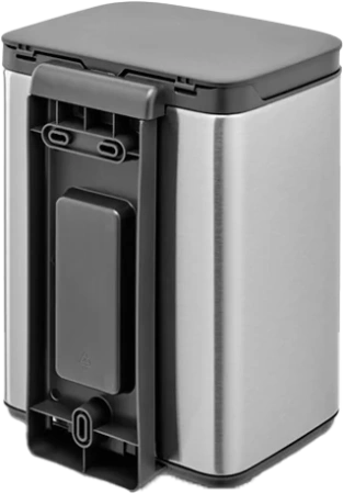 мусорное ведро brabantia bo 222849 4 л, матовая сталь