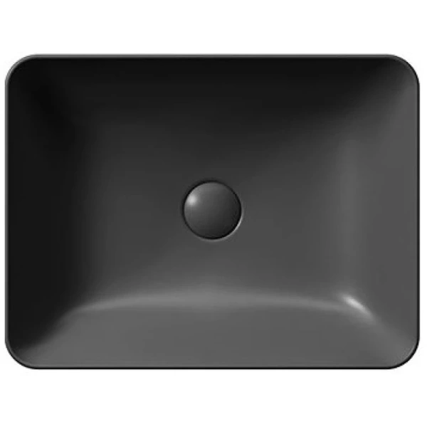 раковина gsi nubes 903726 накладная, 50x38 см, ardesia opaco (черный матовый)