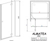 душевая дверь radaway almatea dwj 90 r прозрачное