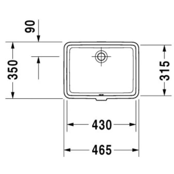 раковина полувстраиваемая duravit vero 0330430000