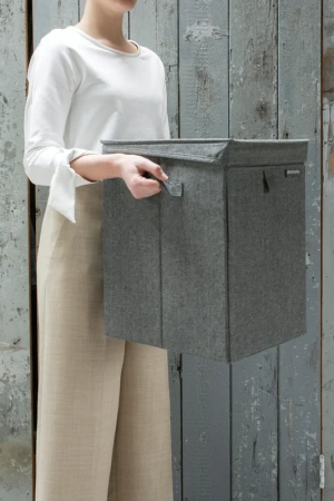 корзина для белья brabantia 120442 темно-серая