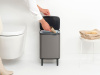 мусорное ведро brabantia bo hi 227202 7 л, платиновое