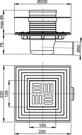 душевой трап alcaplast apv1324