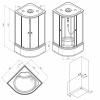 душевая кабина am.pm x-joy 90х90 w94c-401a-090mt без гидромассажа