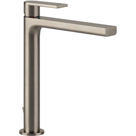 Смеситель Gessi Via Manzoni 38603#149 для раковины, высокий, с изливом 212 мм, с донным клапаном, цвет Finox