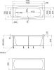 акриловая ванна marka one aelita 170х75, 01ае1775 без гидромассажа