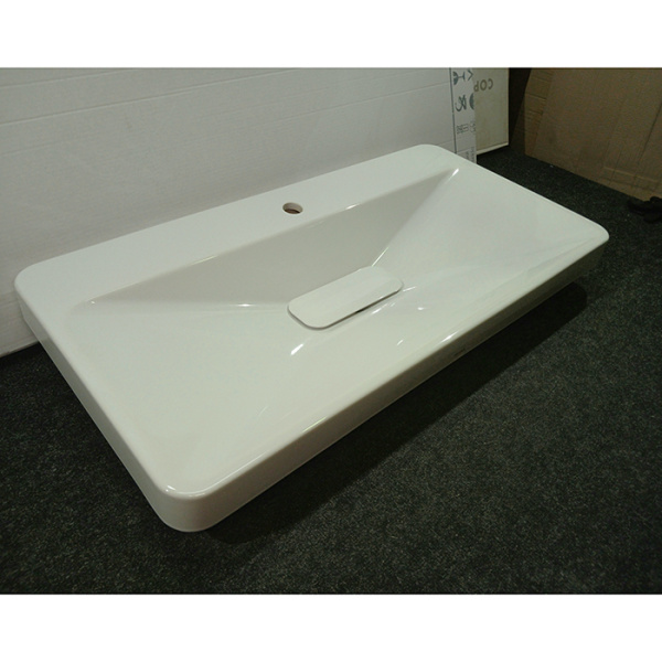раковина toto sg lw172yb#xw полувстраиваемая, с 1 отв., без перелива, cefiontect, 90х40х6.5см, белый